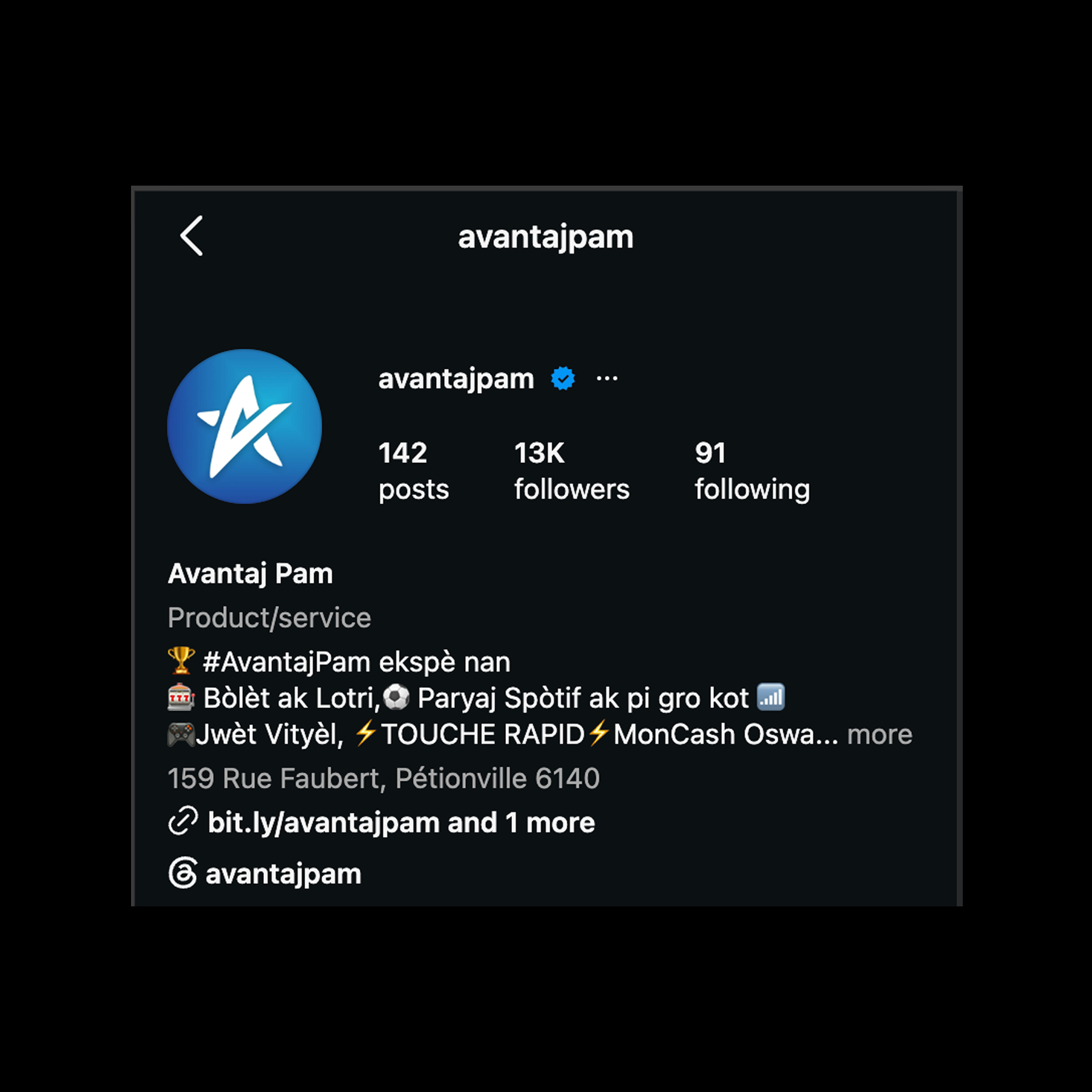 Avantaj Pam Instagram official social media preview